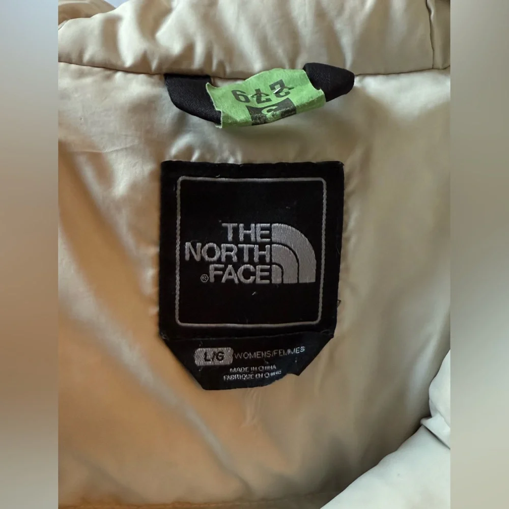 The North Face Womens L Cream Down Parka Mid Length Jacket DRYVENT - Picture 3 of 7